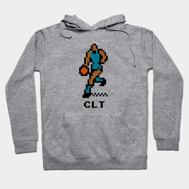 8-Bit Basketball - Charlotte Hoodie by The Pixel League